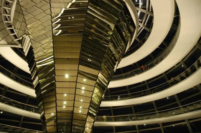 Framed Print : Reichstags Dome by Norman Foster (b. 1935). Night. Berlin. G Framed Print : Reichstags Dome by Norman Foster (b. 1935). Night. Berlin. G