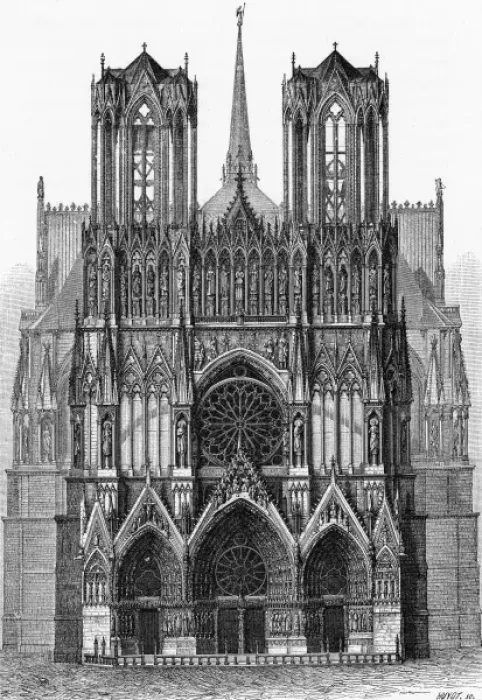 Framed Print : Reims Cathedral Framed Print : Reims Cathedral