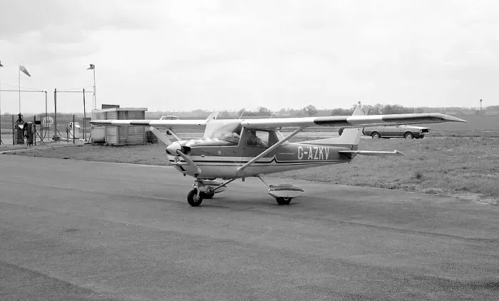 Framed Print : Reims-Cessna FRA150L G-AZKV