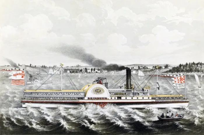 Framed Print : Reindeer Polka. Paddlesteamer boat Framed Print : Reindeer Polka. Paddlesteamer boat