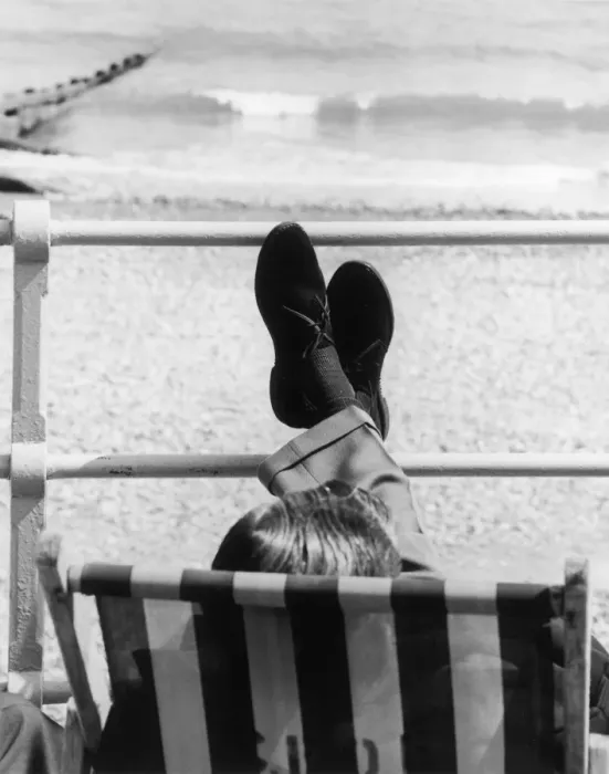 Framed Print : Relaxing in a Deckchair Framed Print : Relaxing in a Deckchair
