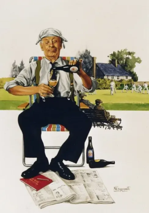 Framed Print : Relaxing Elderly Man Framed Print : Relaxing Elderly Man