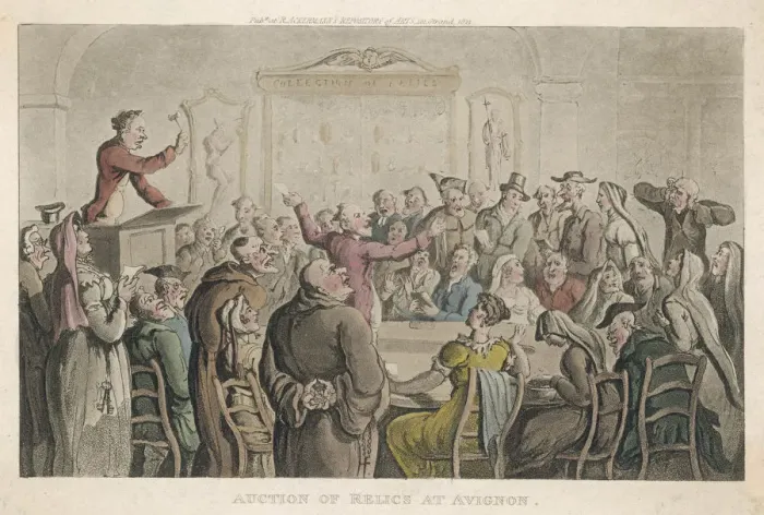 Framed Print : Relic auction in Avignon Framed Print : Relic auction in Avignon
