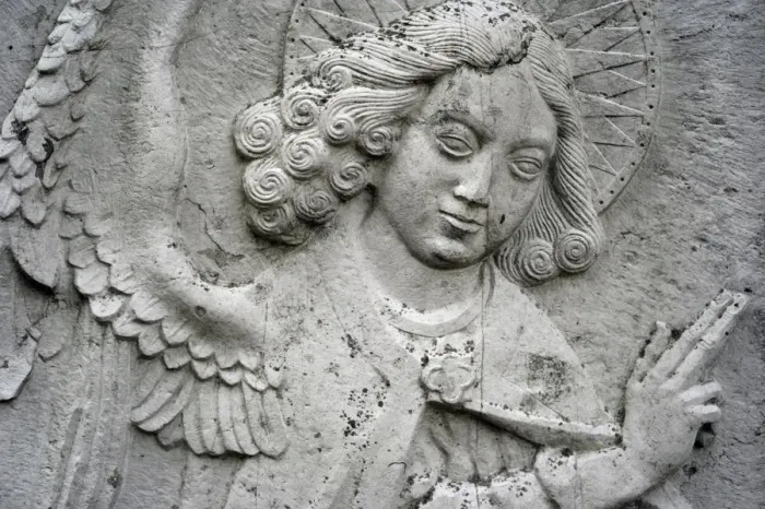 Framed Print : Relief depicting an angel Framed Print : Relief depicting an angel