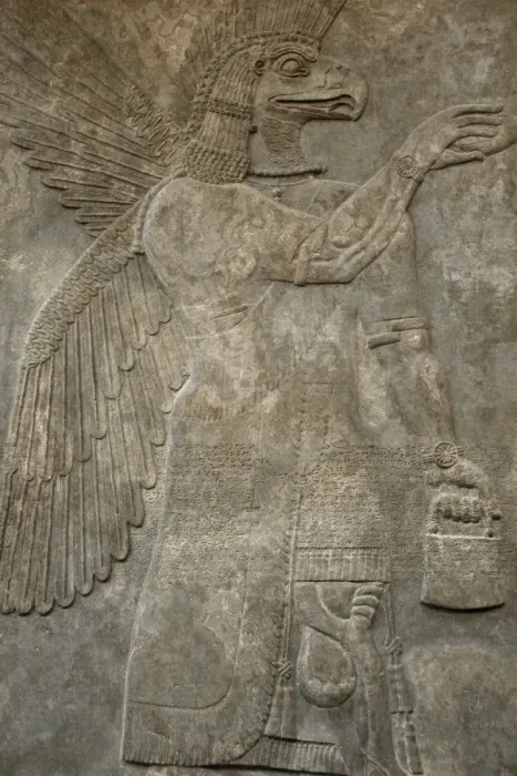 Framed Print : Relief depicting a eagle-headed protective spirit. Nimrud Framed Print : Relief depicting a eagle-headed protective spirit. Nimrud