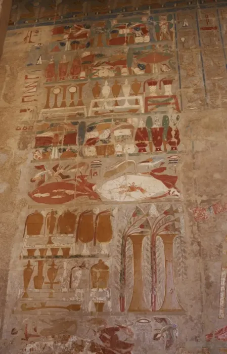 Framed Print : Relief depicting offering table. Temple of Hatshepsut. Deir Framed Print : Relief depicting offering table. Temple of Hatshepsut. Deir