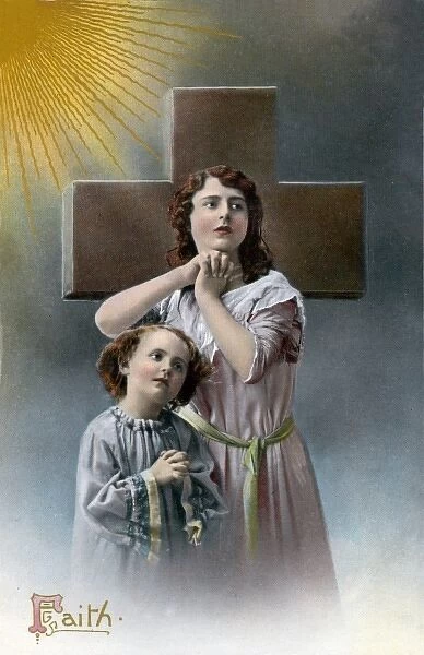 Religious Postcard. Faith