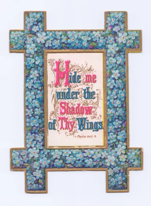 Framed Print : Religious quotation on a frame-shaped greetings card Framed Print : Religious quotation on a frame-shaped greetings card