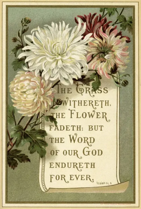 Framed Print : Religious verse 1887 Framed Print : Religious verse 1887