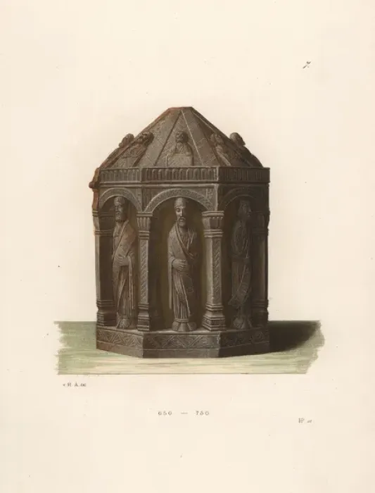 Framed Print : Reliquary.. Chromolithograph from Jakob Heinrich von Hefner-Altenecks Costumes, Artworks Framed Print : Reliquary.. Chromolithograph from Jakob Heinrich von Hefner-Altenecks Costumes, Artworks