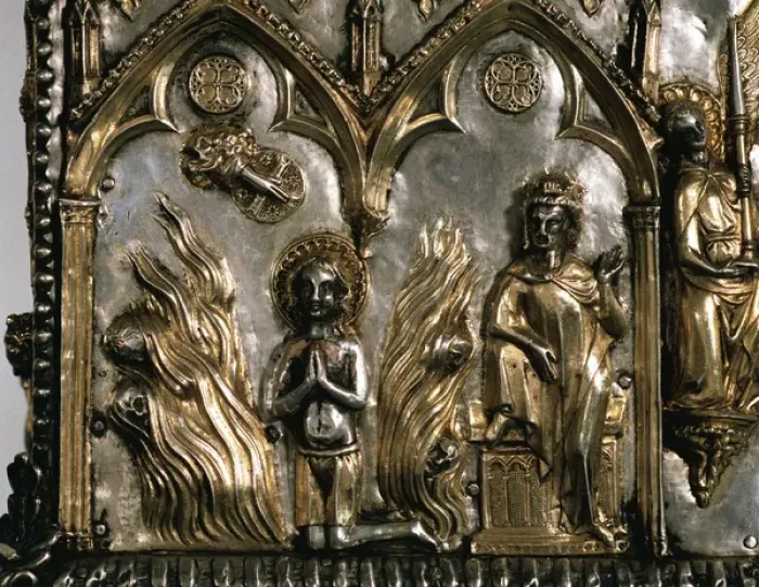Framed Print : Reliquary casket of Saint Cucuphas. Wooden gilded silver. 14 Framed Print : Reliquary casket of Saint Cucuphas. Wooden gilded silver. 14