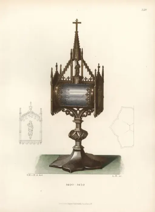 Framed Print : Reliquary in gold-plated silver from the first Framed Print : Reliquary in gold-plated silver from the first