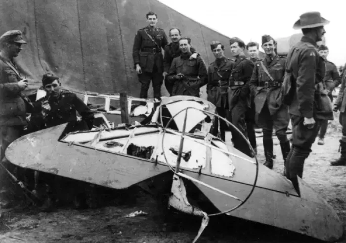 Framed Print : Remains of Baron von Richthofens plane, WW1 Framed Print : Remains of Baron von Richthofens plane, WW1