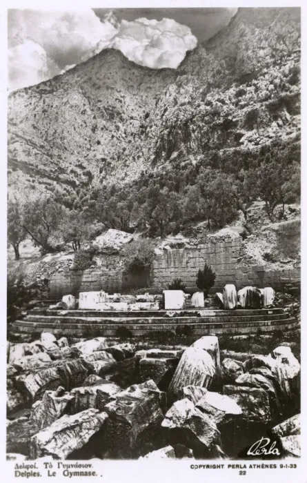 Framed Print : Remains of the Gymnasium at Delphi, Greece