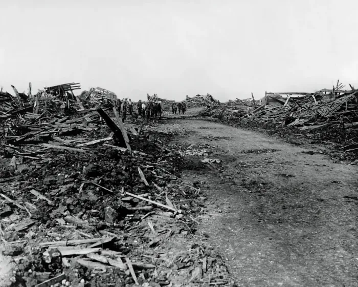 Framed Print : Remains of Longueval, France, Western Front, WW1 Framed Print : Remains of Longueval, France, Western Front, WW1