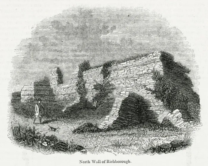 Framed Print : Remains of Roman fort at Richborough, Kent Framed Print : Remains of Roman fort at Richborough, Kent