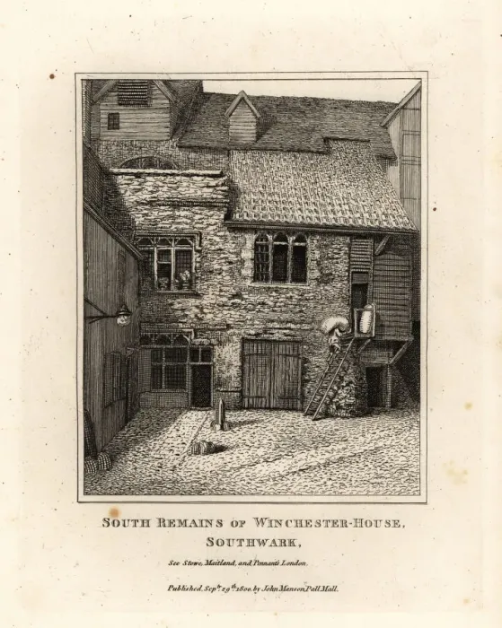 Framed Print : Remains of Winchester Palace in 1800 Framed Print : Remains of Winchester Palace in 1800