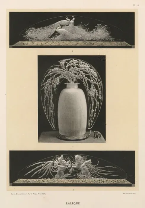 Framed Print : Three remarkable glass lamps by Rene Jules Lalique Framed Print : Three remarkable glass lamps by Rene Jules Lalique