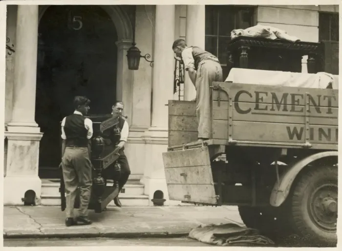 Framed Print : Removal Men 1929 Framed Print : Removal Men 1929