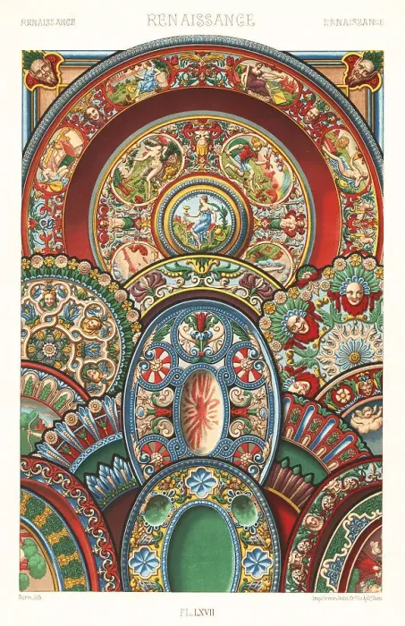 Framed Print : Renaissance art: enamelled earthenware Framed Print : Renaissance art: enamelled earthenware