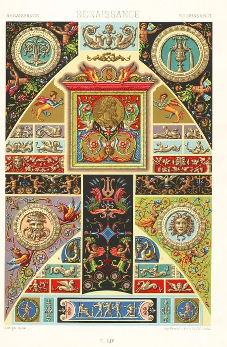 Framed Print : Renaissance art: grotesques from the Vatican, 16th century Framed Print : Renaissance art: grotesques from the Vatican, 16th century