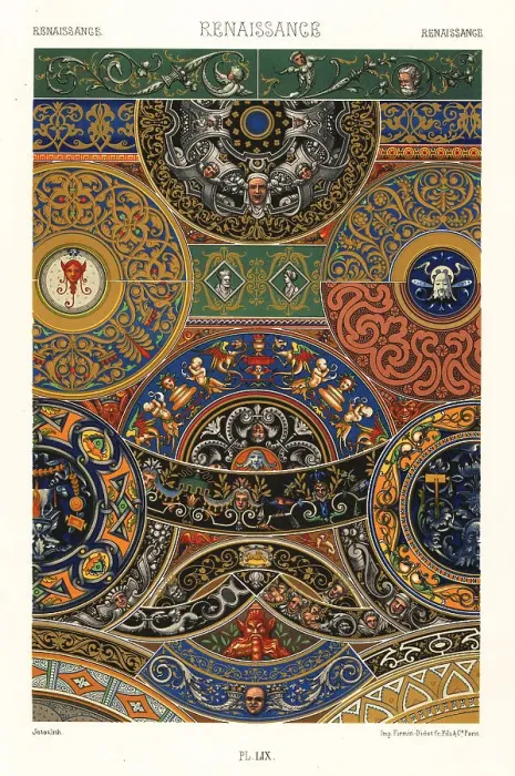 Framed Print : Renaissance art: Limoges enamels and Italian earthenware Framed Print : Renaissance art: Limoges enamels and Italian earthenware