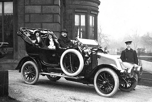 Renault motor car with Chauffeur early 1900s