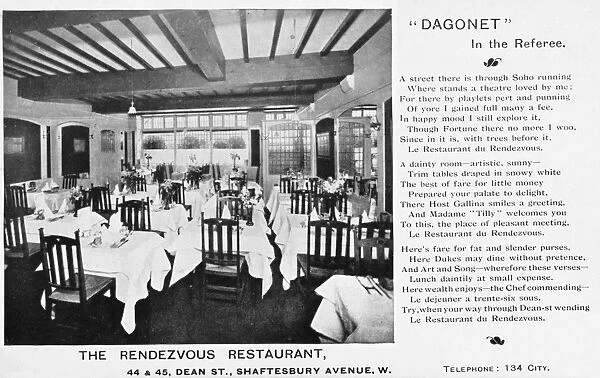 The Rendezvous Restaurant, Dean Street, London