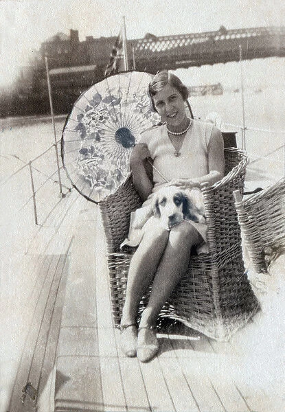 Rene Fraser on board Goddess in 1928