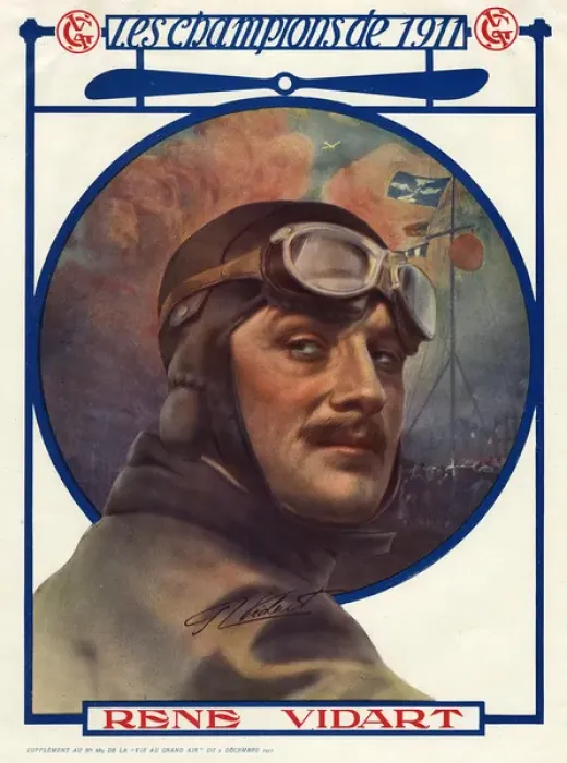 Framed Print : Rene Vidart, early aviator Framed Print : Rene Vidart, early aviator