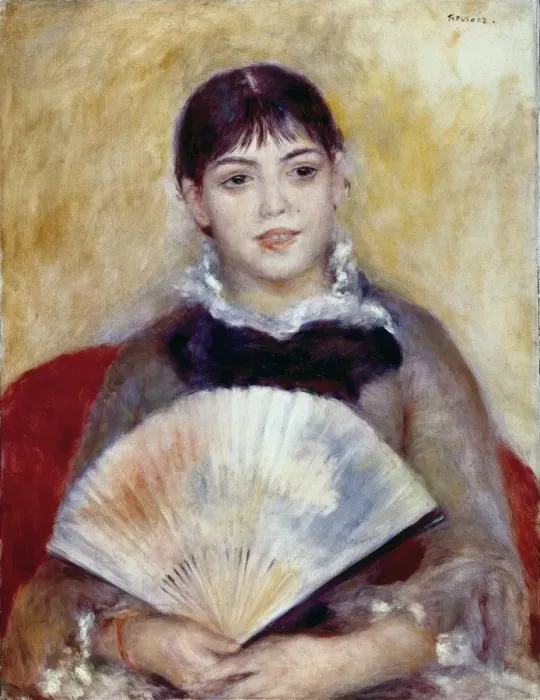 Framed Print : RENOIR, Pierre-Auguste (1841-1919). Girl with Framed Print : RENOIR, Pierre-Auguste (1841-1919). Girl with