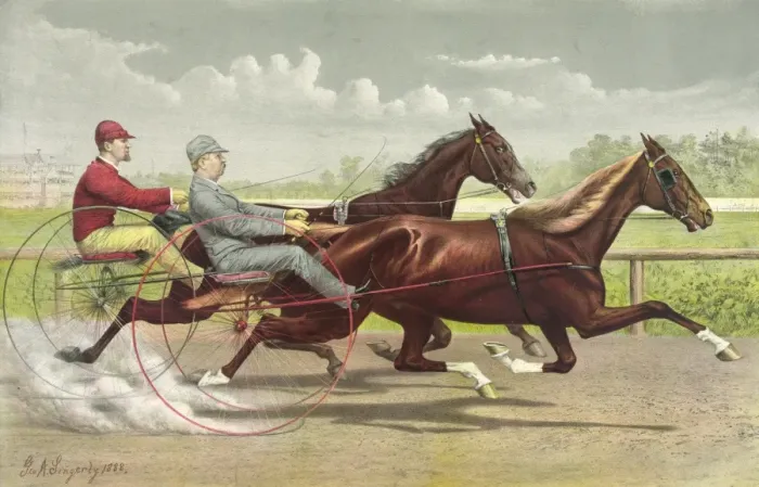 Framed Print : The renowned trotter Prince Wilkes record, 2: 14 1  /  3; owned b