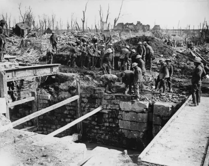 Framed Print : Repairing a lock in 1917 Framed Print : Repairing a lock in 1917