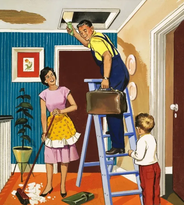 Framed Print : Repairman. People You See. Repairman. From Teddy Bear (2 January 1965) Framed Print : Repairman. People You See. Repairman. From Teddy Bear (2 January 1965)