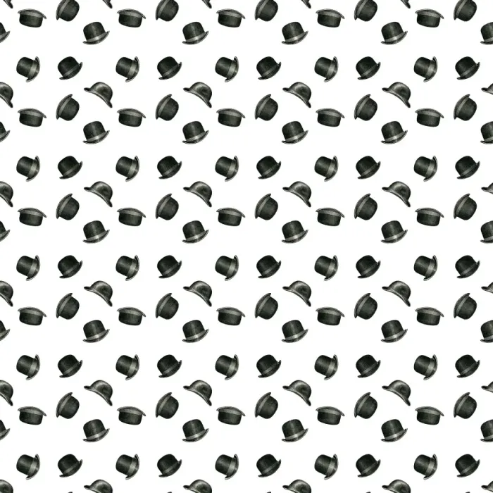 Framed Print : Repeating Pattern - Bowler Hats