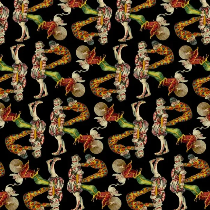 Framed Print : Repeating Pattern - circus clowns perform balancing act Framed Print : Repeating Pattern - circus clowns perform balancing act