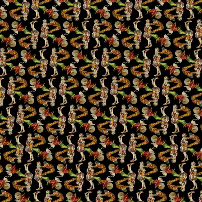 Framed Print : Repeating Pattern - circus clowns perform balancing act Framed Print : Repeating Pattern - circus clowns perform balancing act