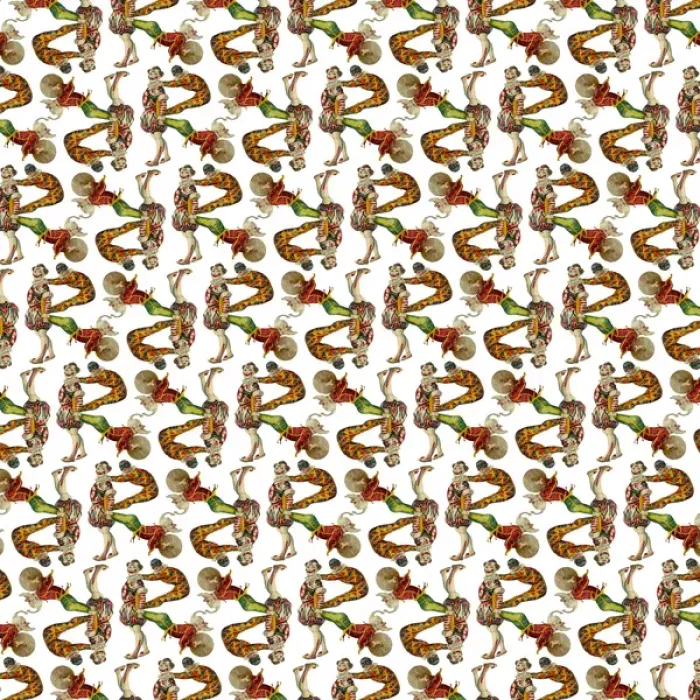 Framed Print : Repeating Pattern - circus clowns perform balancing act Framed Print : Repeating Pattern - circus clowns perform balancing act