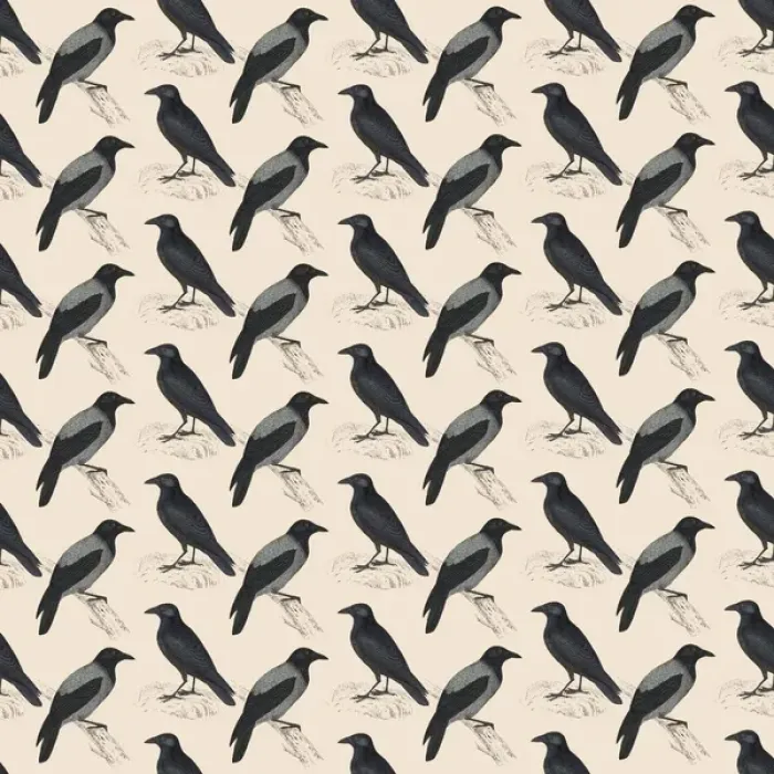Framed Print : Repeating Pattern - Crows and Jackdaws Framed Print : Repeating Pattern - Crows and Jackdaws
