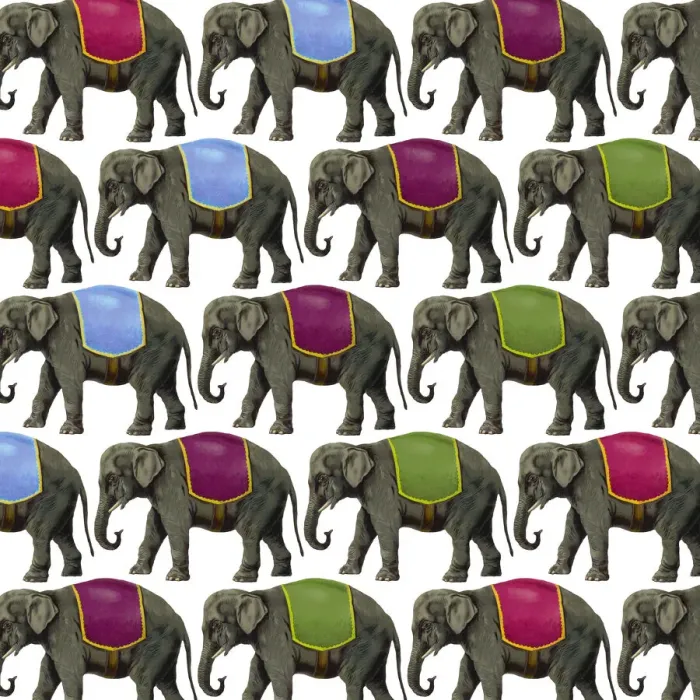 Framed Print : Repeating Pattern - Elephants Framed Print : Repeating Pattern - Elephants