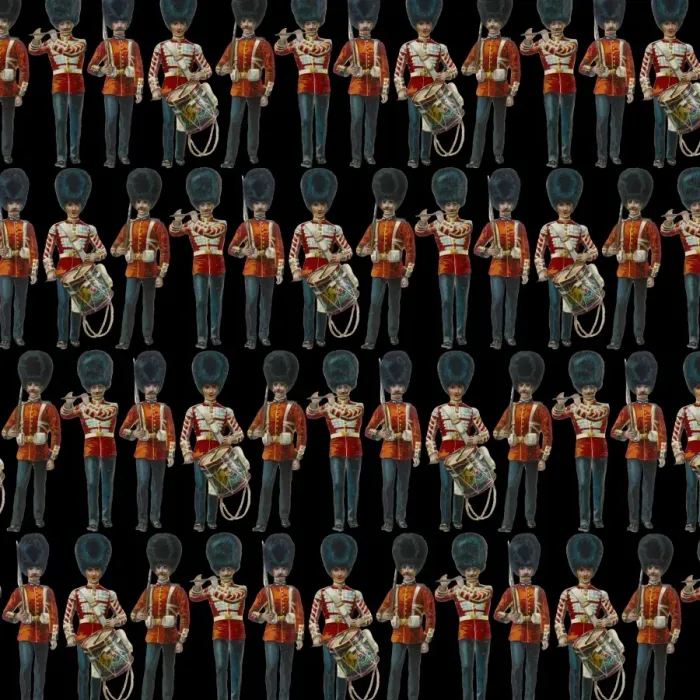 Framed Print : Repeating Pattern - guardsmen, black Framed Print : Repeating Pattern - guardsmen, black