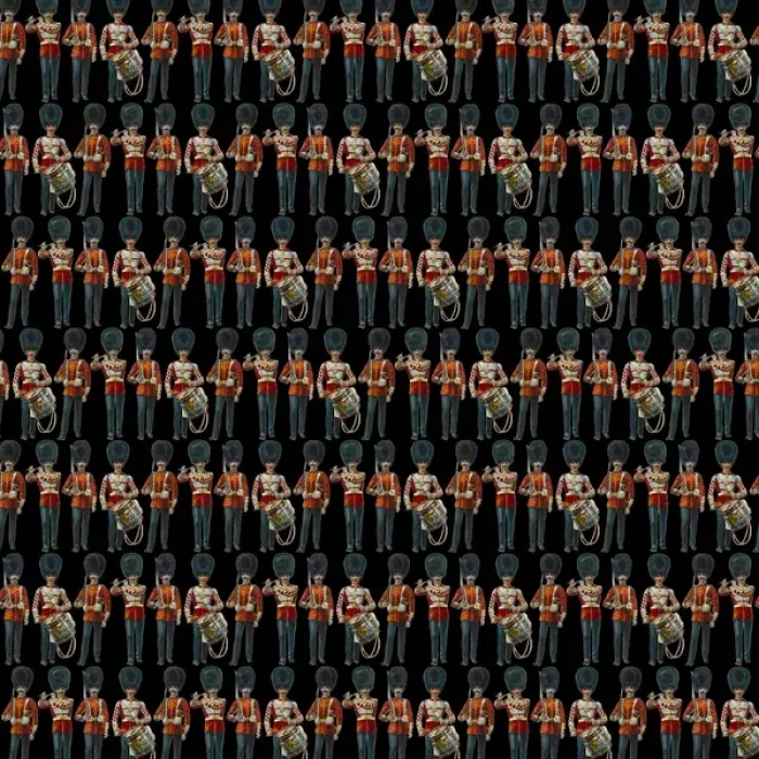 Framed Print : Repeating Pattern - guardsmen, black Framed Print : Repeating Pattern - guardsmen, black
