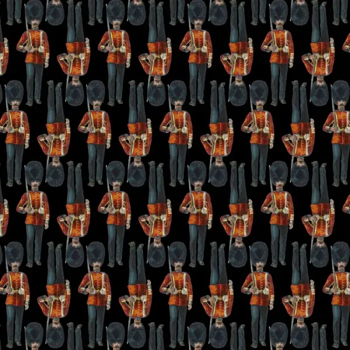 Framed Print : Repeating Pattern - guardsmen, black Framed Print : Repeating Pattern - guardsmen, black