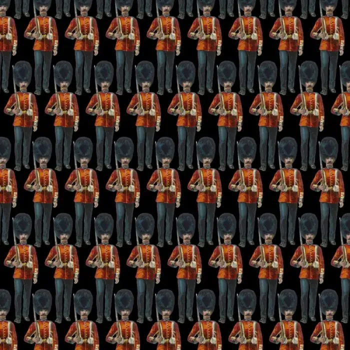Framed Print : Repeating Pattern - guardsmen, black Framed Print : Repeating Pattern - guardsmen, black