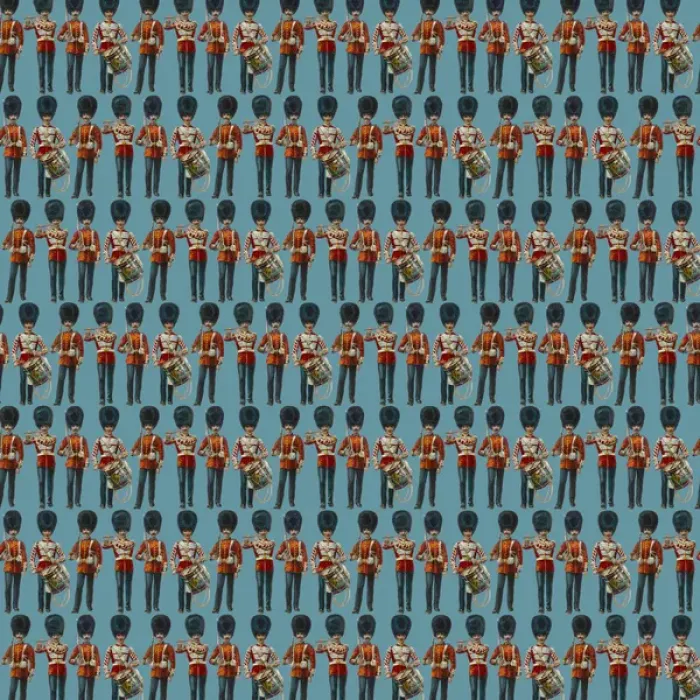 Framed Print : Repeating Pattern - guardsmen, blue Framed Print : Repeating Pattern - guardsmen, blue