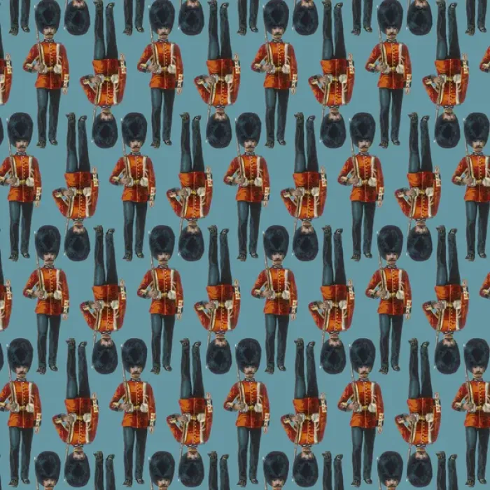 Framed Print : Repeating Pattern - guardsmen, blue Framed Print : Repeating Pattern - guardsmen, blue