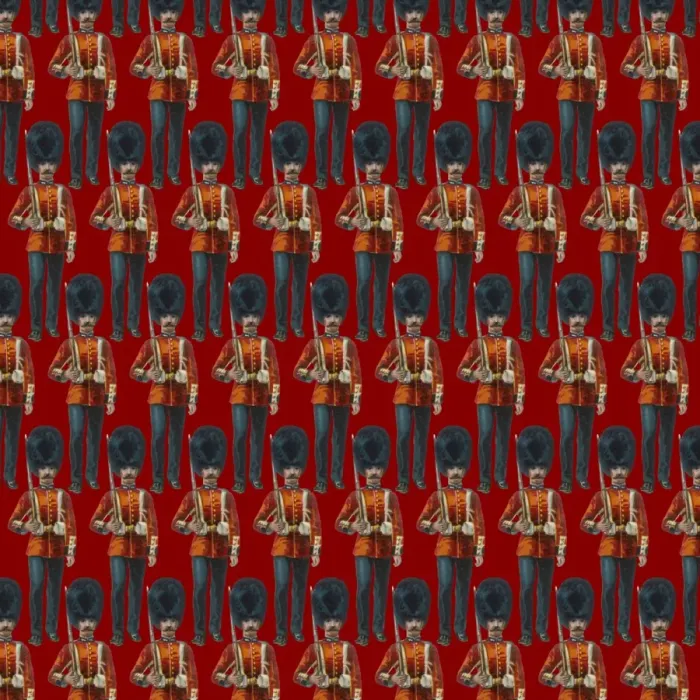 Framed Print : Repeating Pattern - guardsmen, red Framed Print : Repeating Pattern - guardsmen, red
