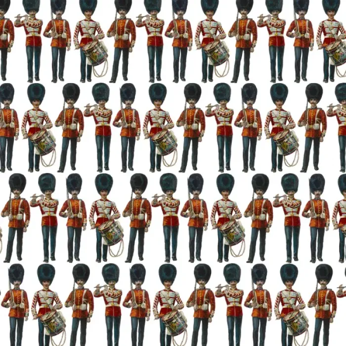 Framed Print : Repeating Pattern - guardsmen, white Framed Print : Repeating Pattern - guardsmen, white