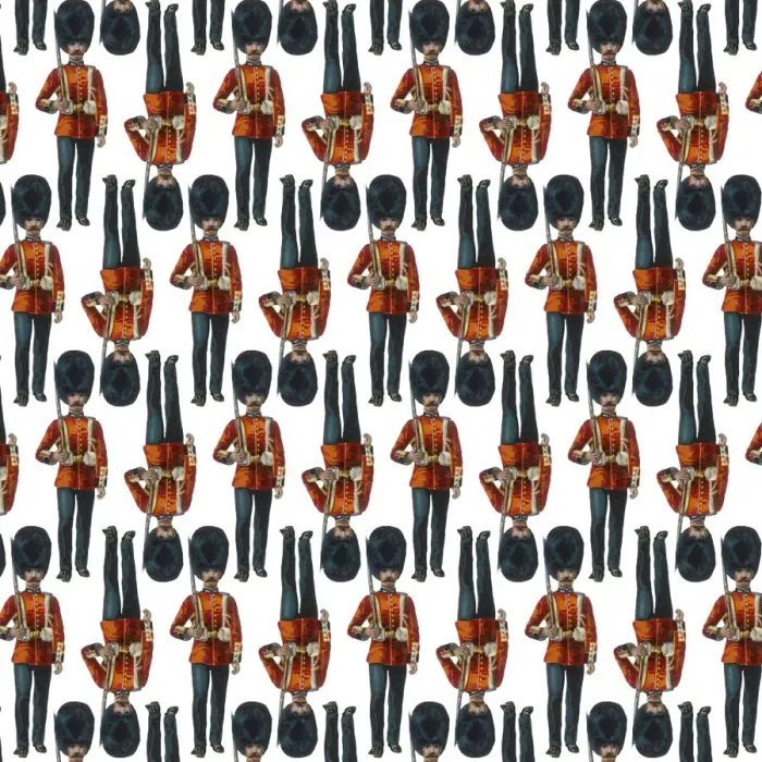 Framed Print : Repeating Pattern - guardsmen, white Framed Print : Repeating Pattern - guardsmen, white
