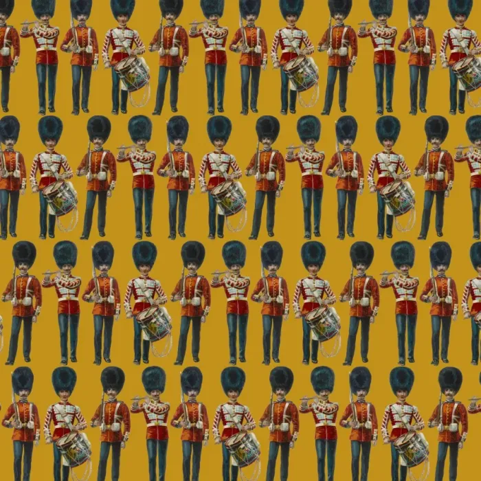 Framed Print : Repeating Pattern - guardsmen, yellow Framed Print : Repeating Pattern - guardsmen, yellow